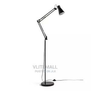 Habitat Swing Arm Floor Lamp - Matt Black