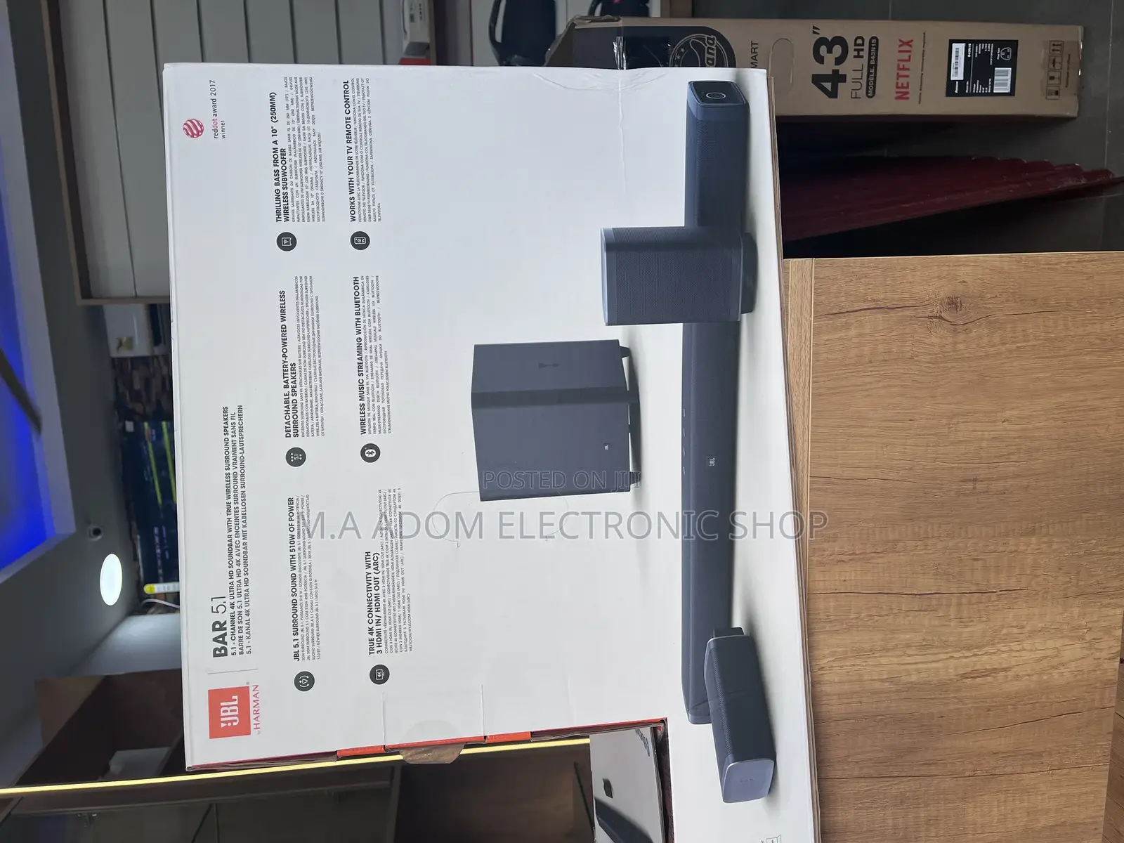 JBL Bar 5.1 Ch Bluetooth 510watts Sound Bar+Rear Speakers