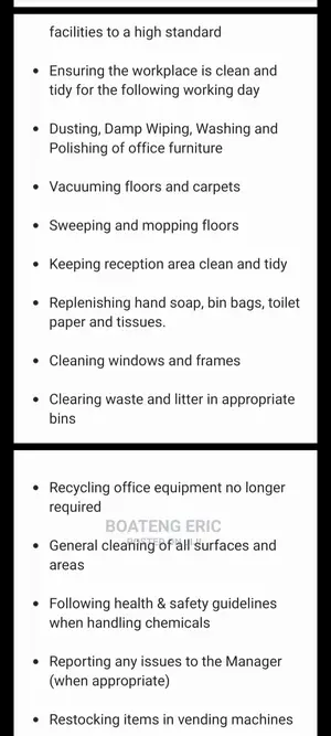 Housekeeping Cleaning CV