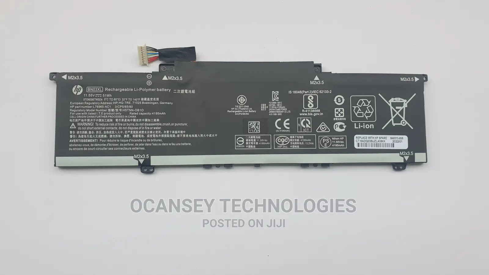 Original Hp Bn03xl Battery for Hp Envy X360 13-Ar 13-Ay