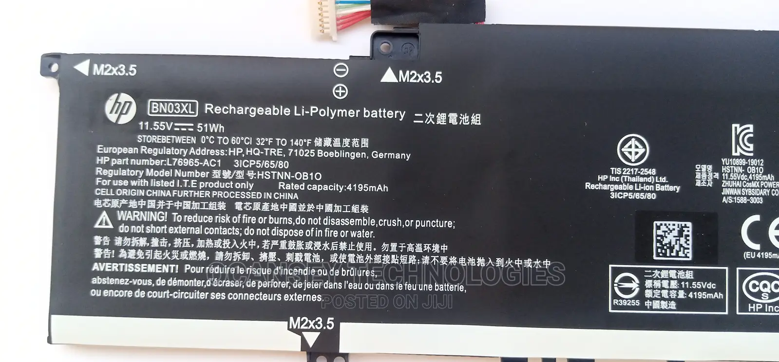 Original Hp Bn03xl Battery for Hp Envy X360 13-Ar 13-Ay