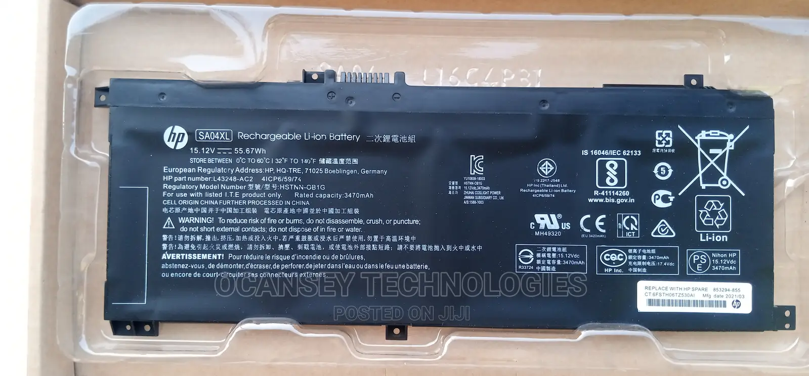 Original Hp Sa04xl Battery for Envy X360 15-Dr 15-Dr0010tx S
