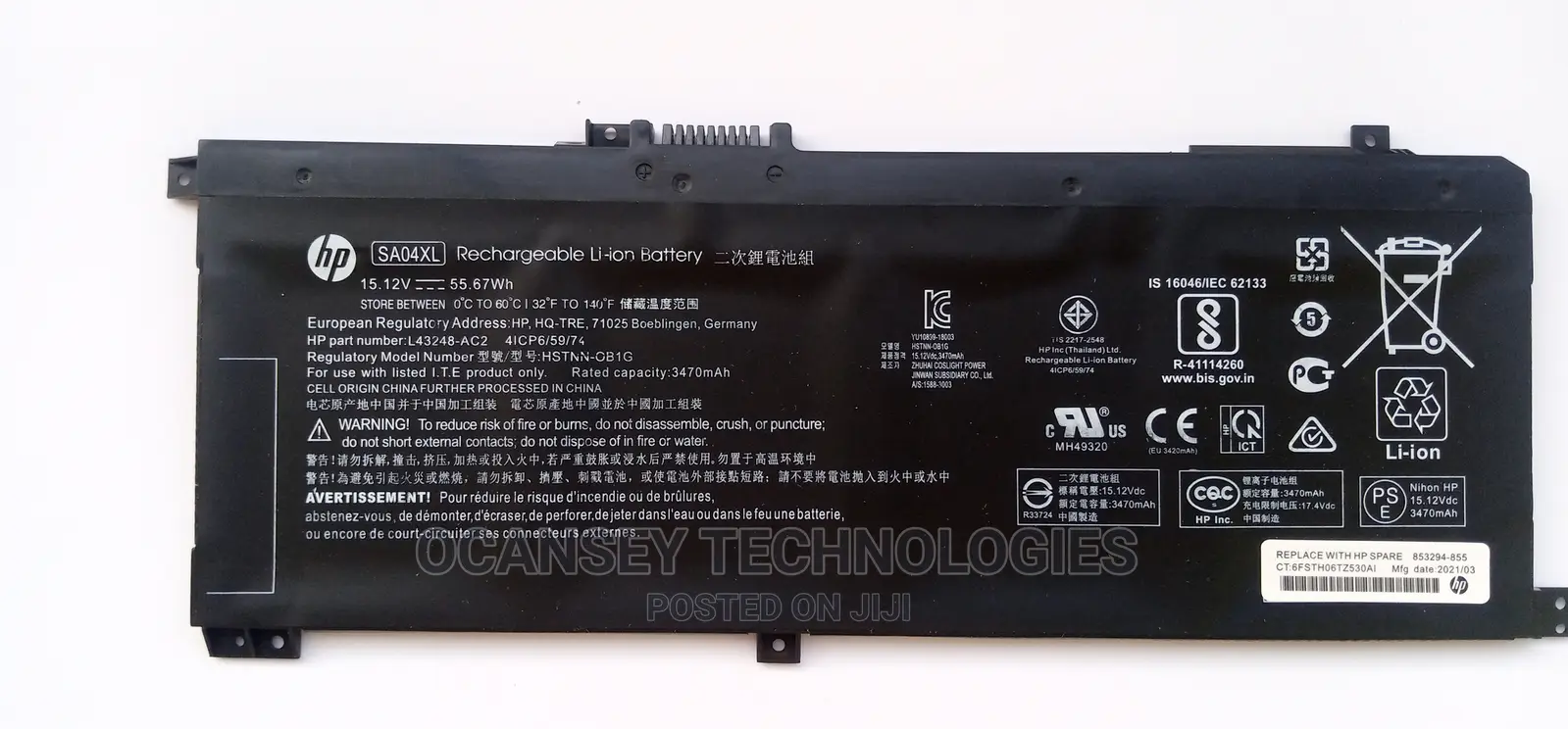 Original Hp Sa04xl Battery for Envy X360 15-Dr 15-Dr0010tx S