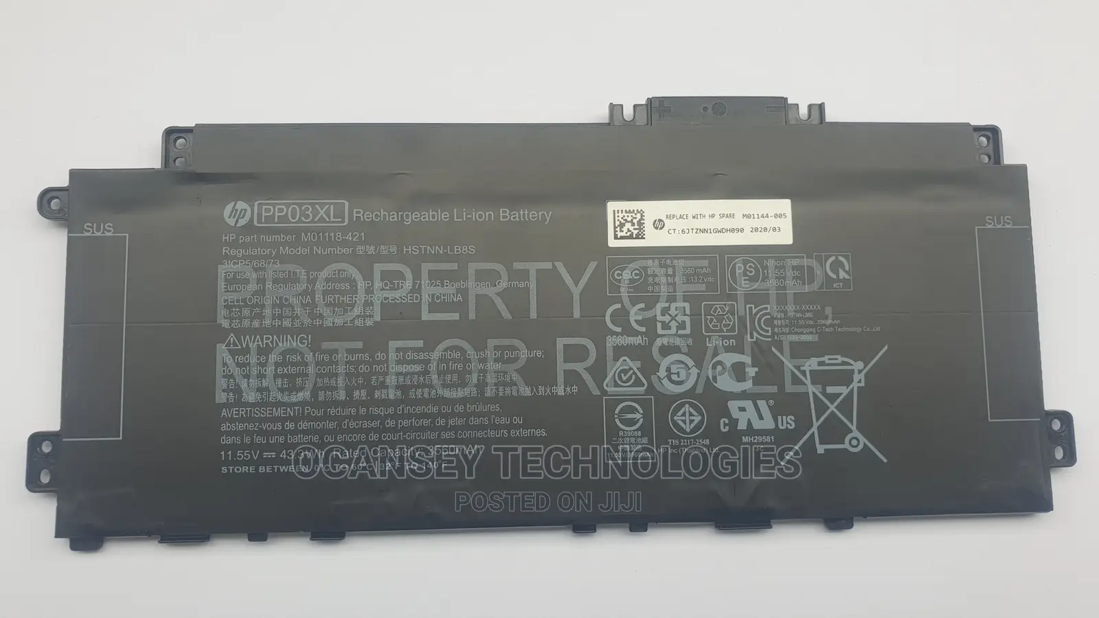 Original Hp PV03XL / PP03XL Battery for HP Pavilion X360