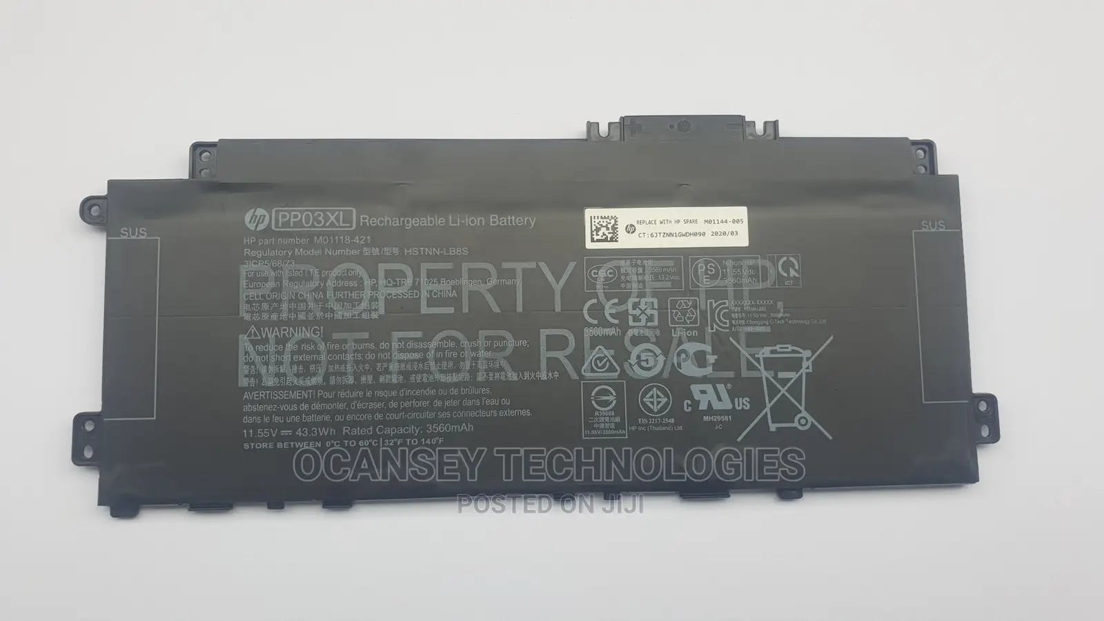 Original Hp PV03XL / PP03XL Battery for HP Pavilion X360