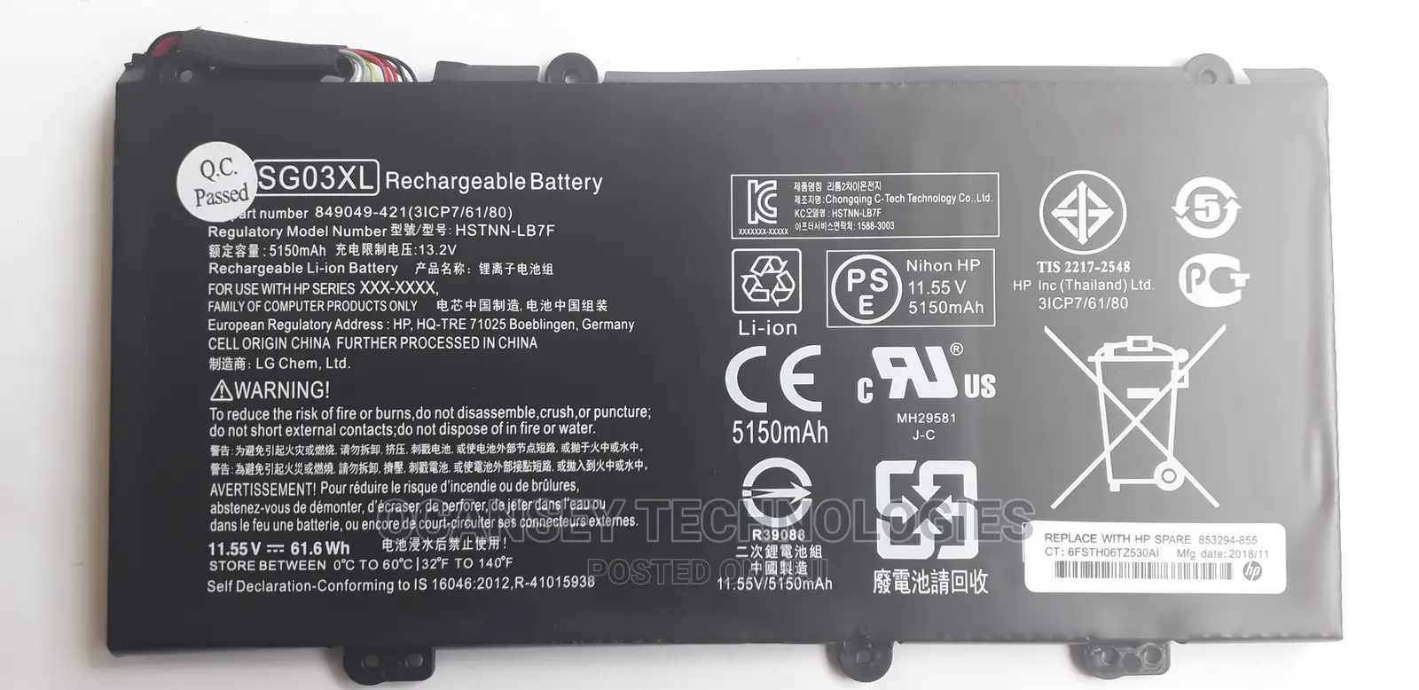 Original Hp Sg03xl Battery for Hp Envy M7 17-U000 17t-U000
