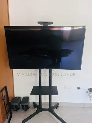 Mobile Tv Stand With Wheels 🛞 Dvd Shelf