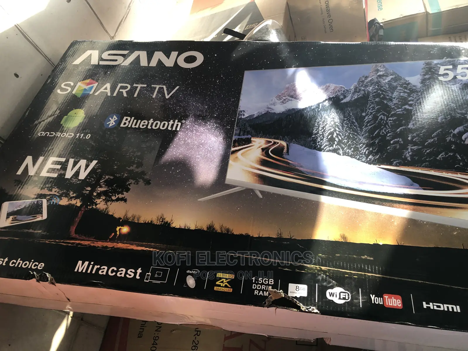 Very Slim Asano 55" UHD Smart Satellite TV