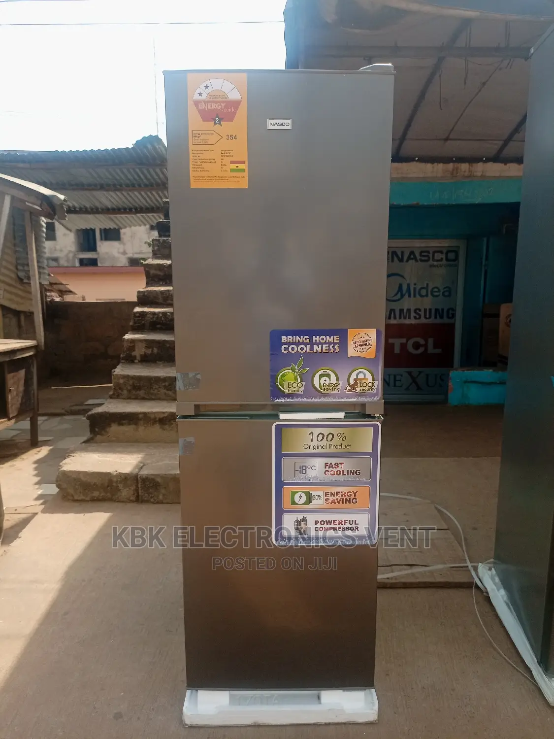 Nasco 200ltr Double Door Refrigerator