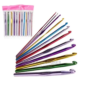 12 Pcs Aluminium Crochet Hook Set