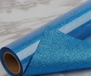 Heat Transfer Vinyl, Pu Glitter Blue