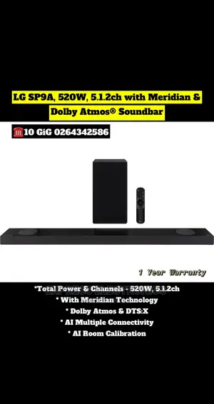 Best Quality LG SP9A 5.1.2 Channel 520W Sound Bar System