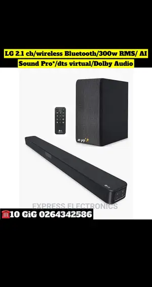 LG 2.1ch 300W Soundbar Withwireless Subwoofer and Bluetooth