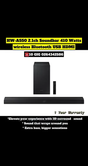 HW-A550 2.1ch Soundbar W/ Dolby 5.1 / DTS Virtual:X