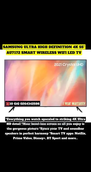 Samsung Ultra High Definition 55” AU7172 Smart Tv Wi-Fi