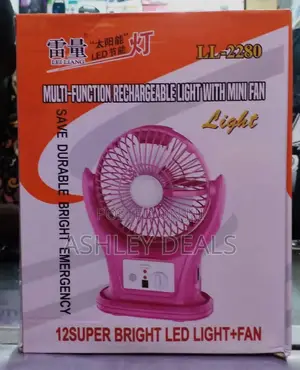 Rechargeable Light With Mini Fan