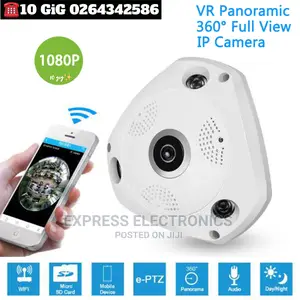 VR Camera With Wireless/Wired 360° Surveillancesingle Camera