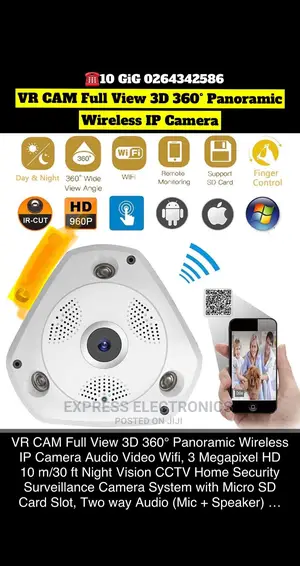 Best VR Camera With Wireless/Wired Surveillance360° Camera