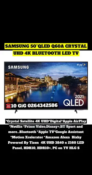 Samsung 50” QLED Q60A Crystal UHD LED Tv