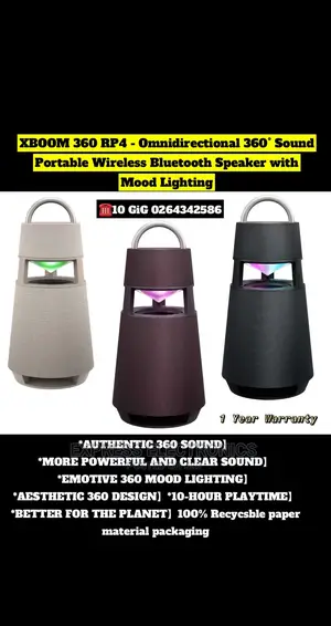 LG RP4 XBOOM 360 Omnidirectional Portable Bluetooth Speaker