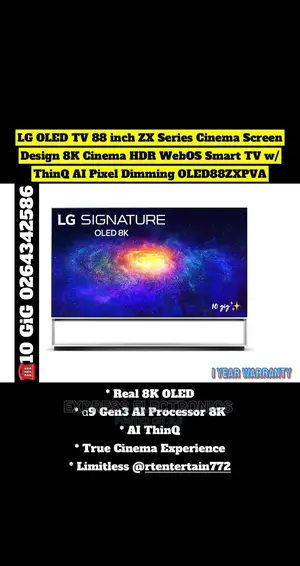 LG Signature Z2pua 88" Hdr Smart Oled TV Oled88zxpva