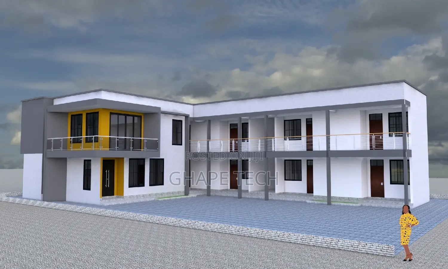 Aparment Design of 2 Bedroom and Single Rooms