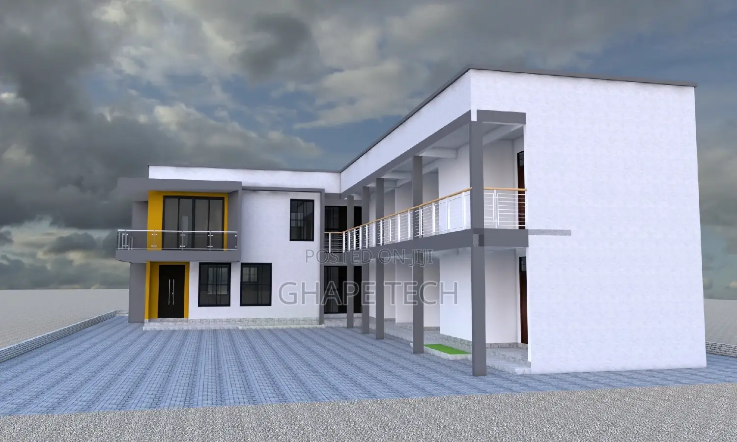 Aparment Design of 2 Bedroom and Single Rooms