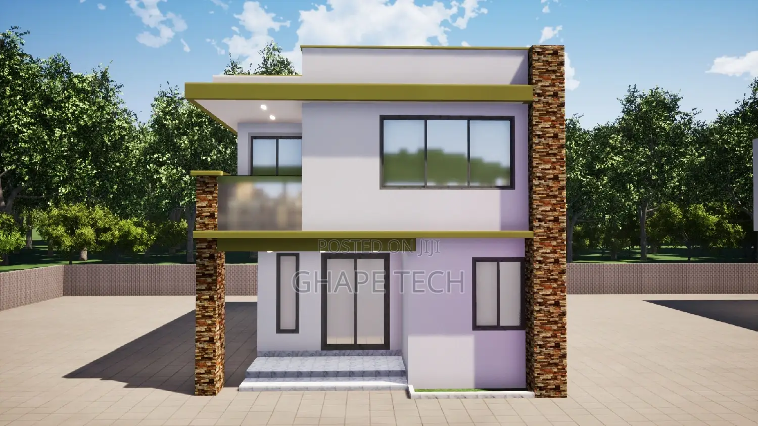 Aparment Design of 2 Bedroom and Single Rooms