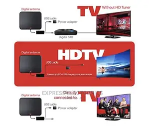 Amplified Digital TV Antenna Long 250 Miles Range-Support 