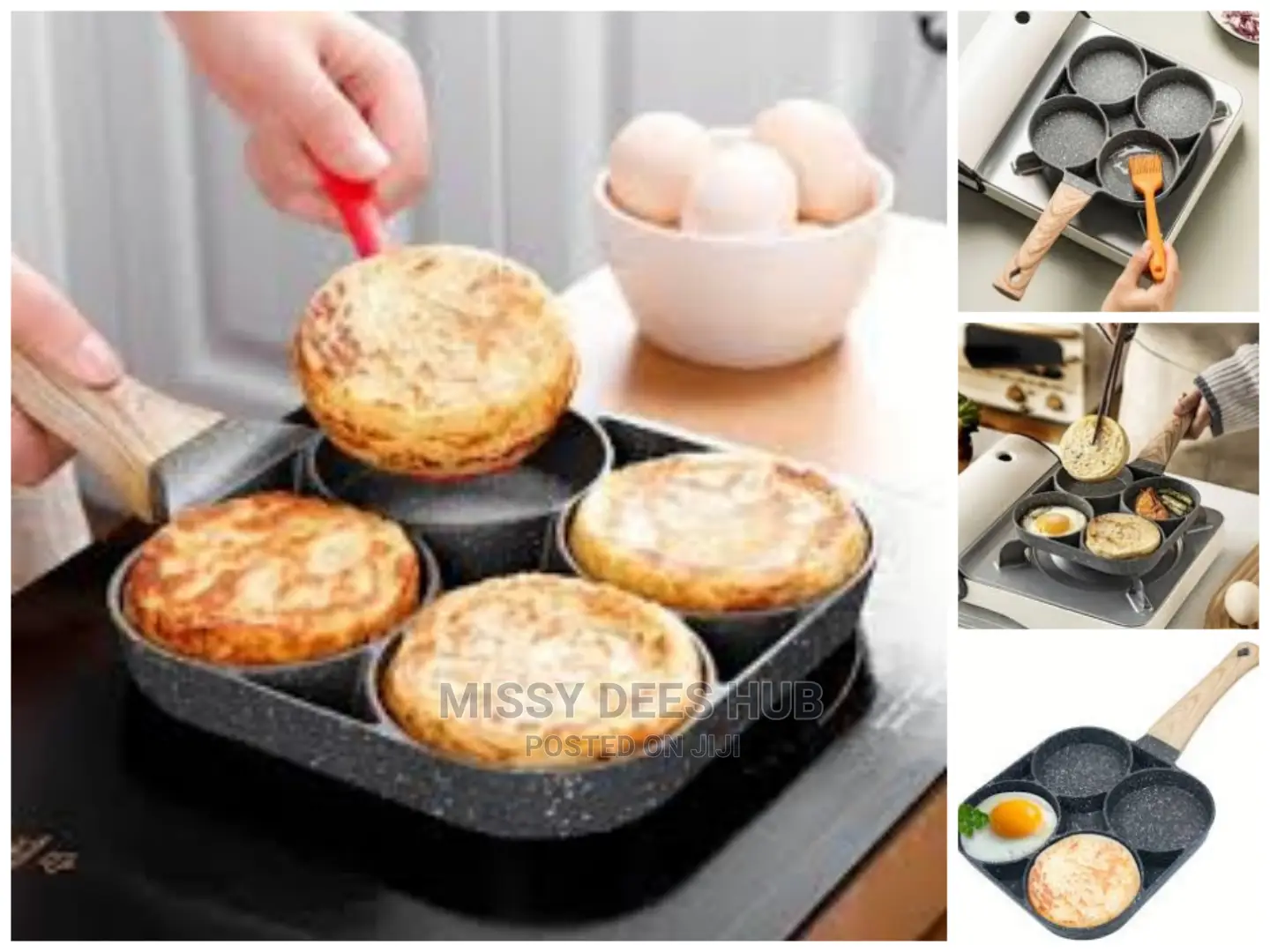 4 Hole Non-Stick Frying Pan