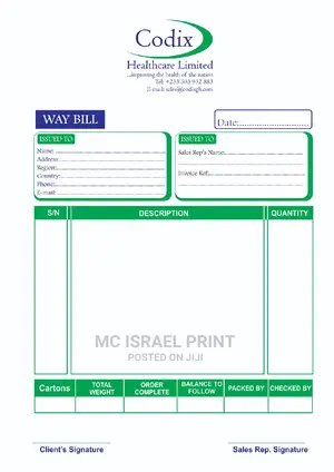Customized Invoices, Receipts Book