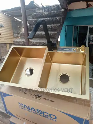 Golden Double Kitchen Sink+ Accessories