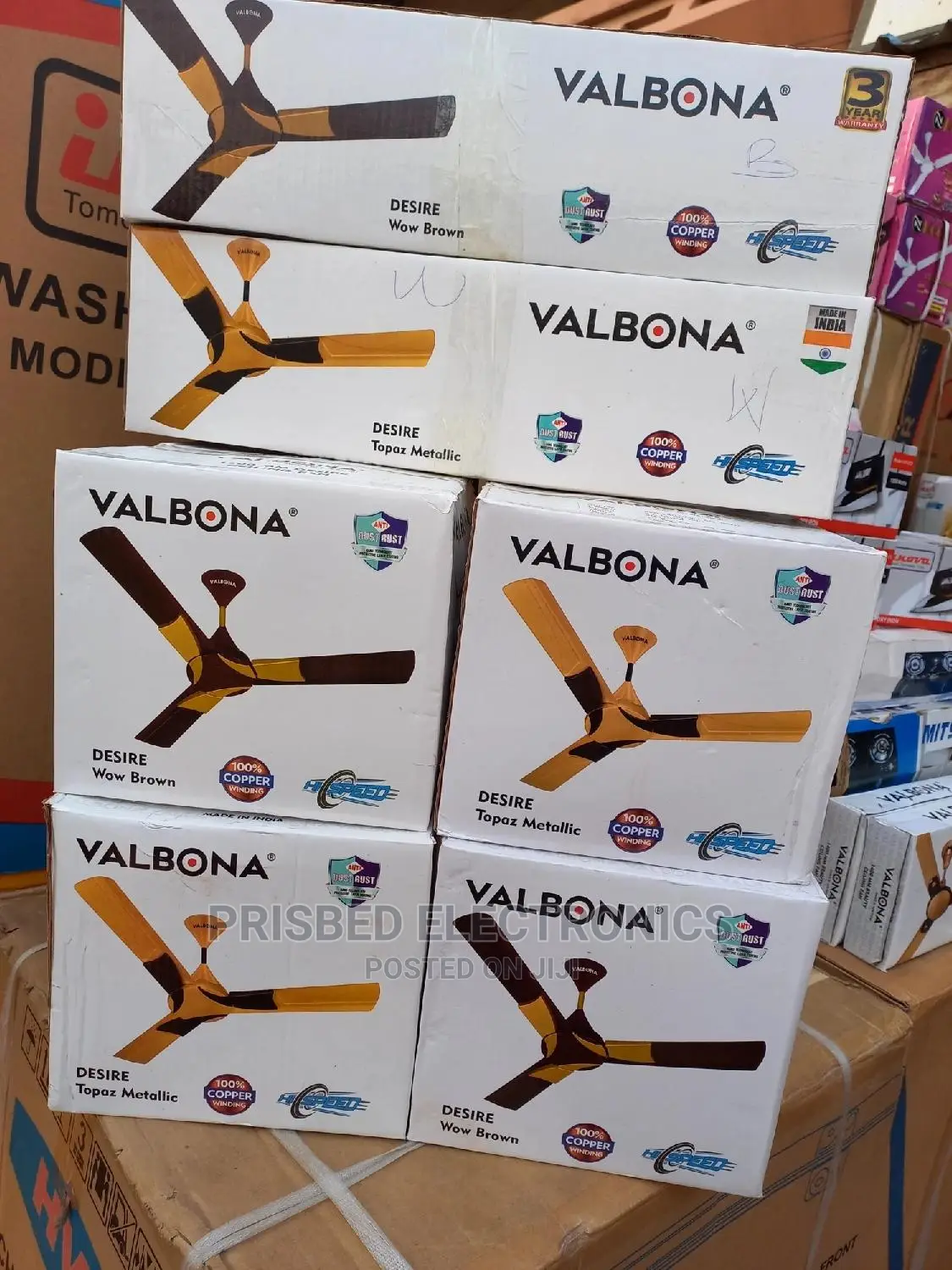Valbona 56" Ceiling Fan Long Blade (Desire)