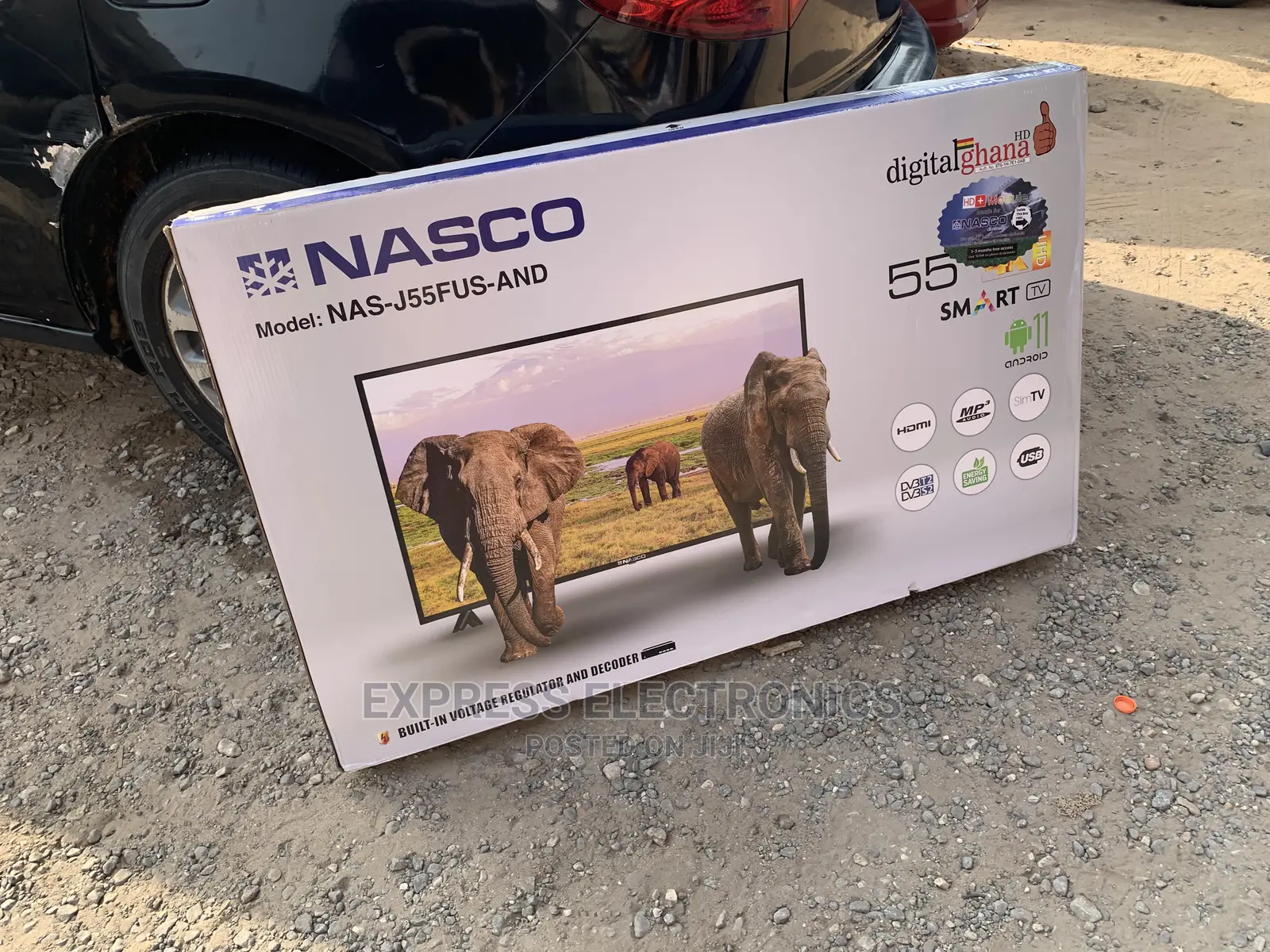 Slim Design Nasco 55”J55FUS Smart UHD LED TV+ Tv Guard