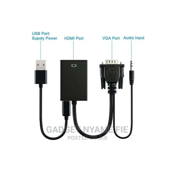 VGA to HDMI Converter Adapter Cable With Audio Output
