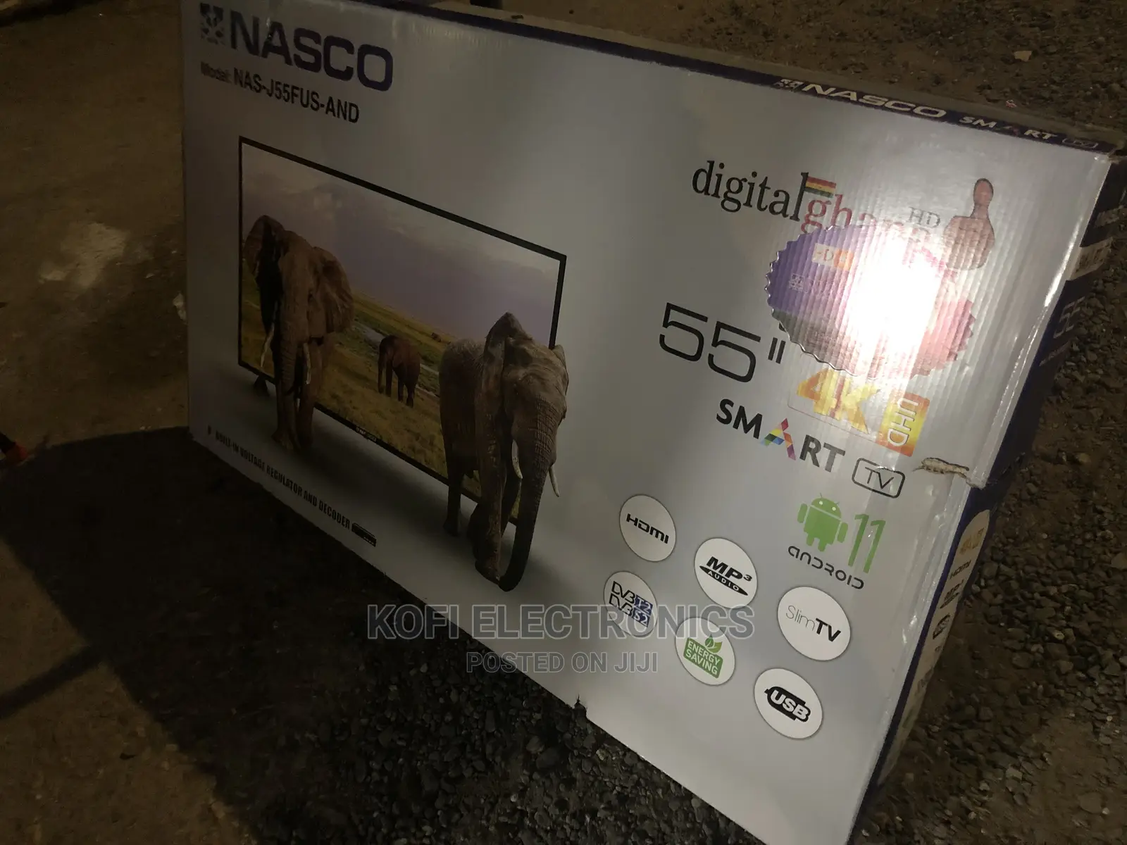 UHD Android Smart Slim Digital Satellite TV [NAS-J55FUS]