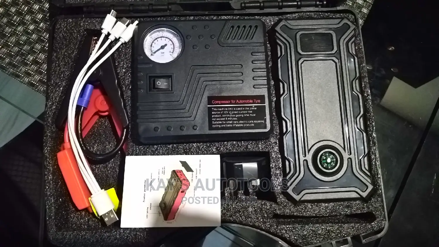 Multifunction Heavy Duty Car Jump Starter With Tire Inflator