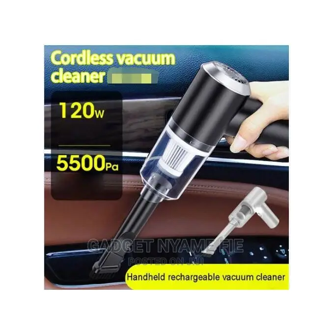 Portable Cordless Vacuum Cleaner USB Rechargeable 120W Car H