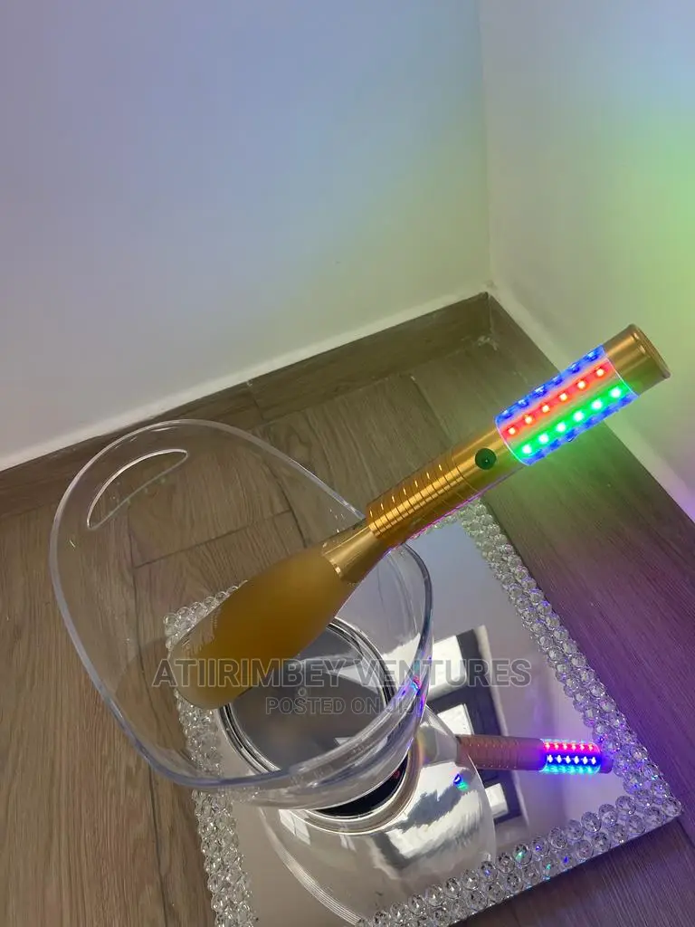Coloured Champagne LED Light Rechargeable Bottle Sparkler