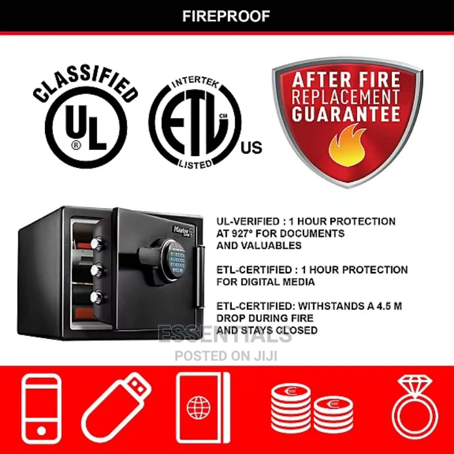 Master Lock 22L Electronic Combination Digitally-Locked Safe