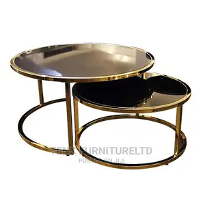 Nesting Table 2pcs With Glass Top