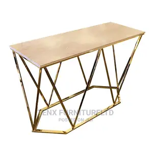 CONSOLE TABLE(Hexagon Metal Tube Base)