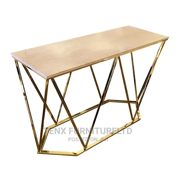 CONSOLE TABLE(Hexagon Metal Tube Base)