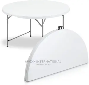 30122 4ft Round Folding Table for Indoor and Outdoor Use