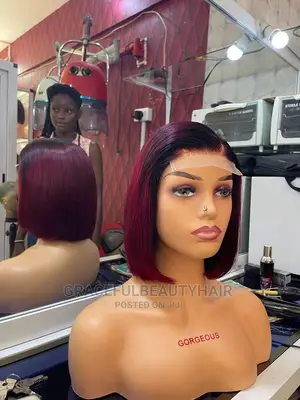 10 Inches Double Drawn Tb/ Burgundy 4x4 Closure Wig Cap