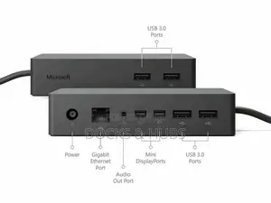 Microsoft Surface Dock-Pro X, 8, 7, 6,5,4 Laptop, Book, Go.