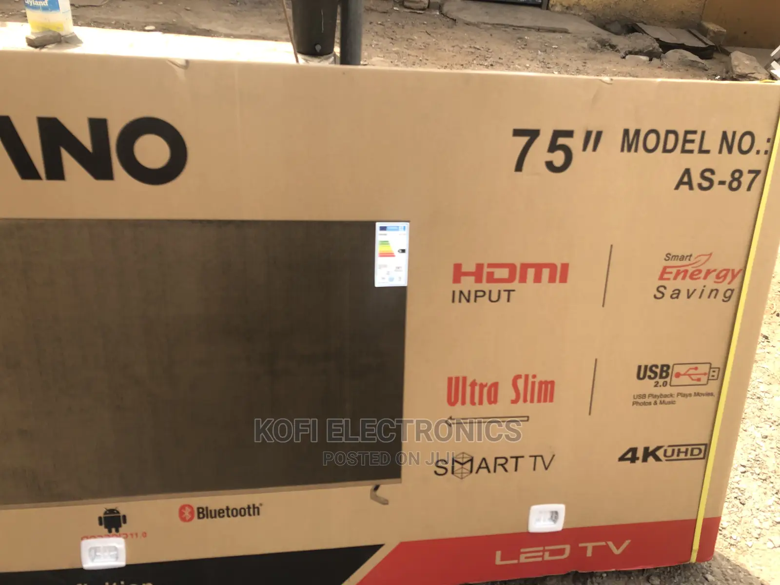 Asano Tv- Android Smart – 75′′ With Free Wireless Keyboard
