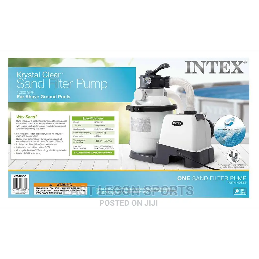 Sand Filter Pump Above Pool Intex Bestway Vacuum Robot Clean