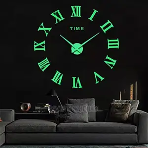 Glow 3d Wall Clock(Large Size 100 - 120cm)