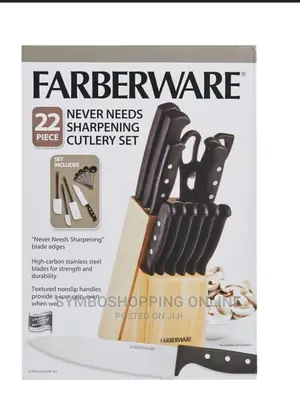 Farberware 22-Piece Never Needs Sharpening Knife Block Set
